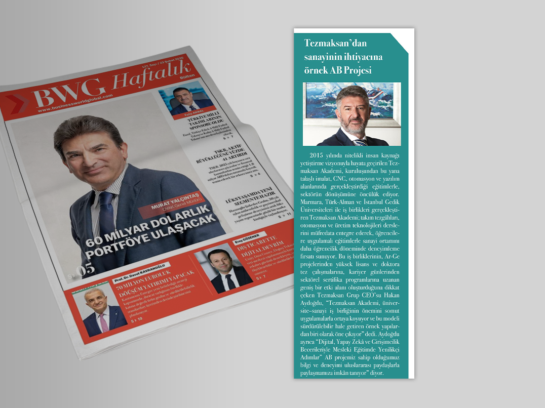 Tezmaksan’dan sanayinin ihtiyacına örnek AB Projesi